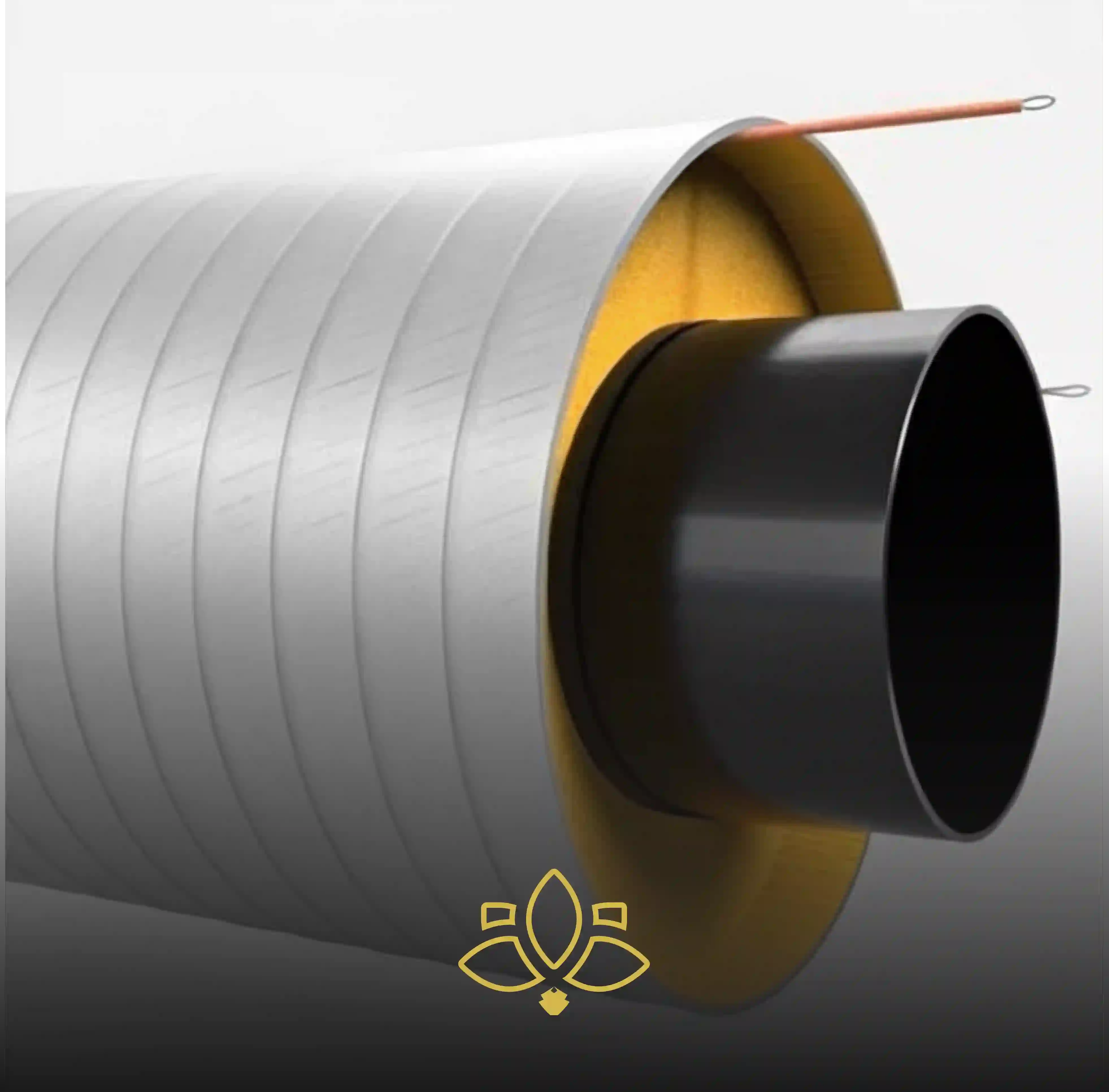 Элемент трубопровода с кабелем вывода ППУ-ОЦ