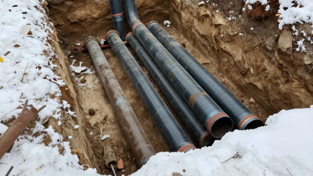 Прокладка и монтаж трубопроводов ППУ зимой
